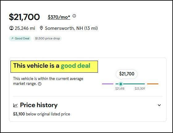 used 2022 Subaru Impreza car, priced at $21,000