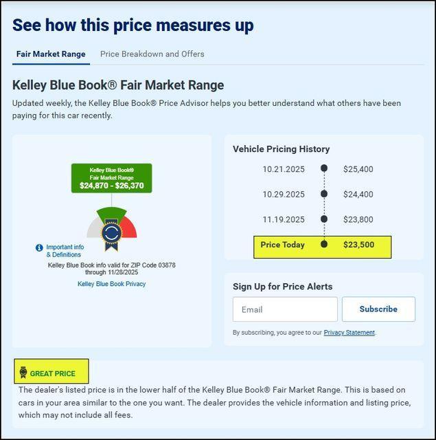 used 2025 Subaru Impreza car, priced at $23,500