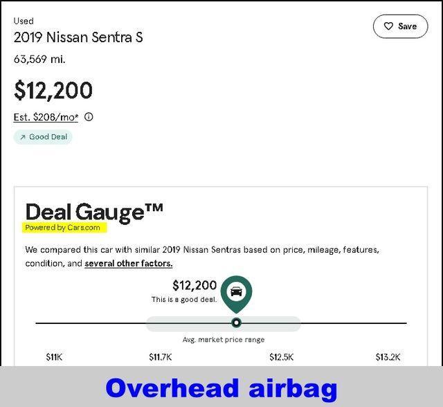 used 2019 Nissan Sentra car, priced at $12,200