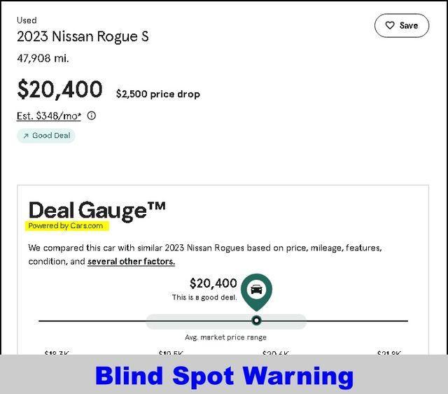used 2023 Nissan Rogue car, priced at $19,600