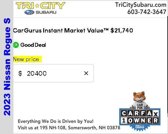 used 2023 Nissan Rogue car, priced at $20,400