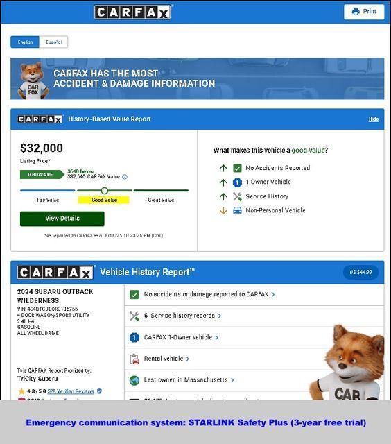 used 2024 Subaru Outback car, priced at $32,000