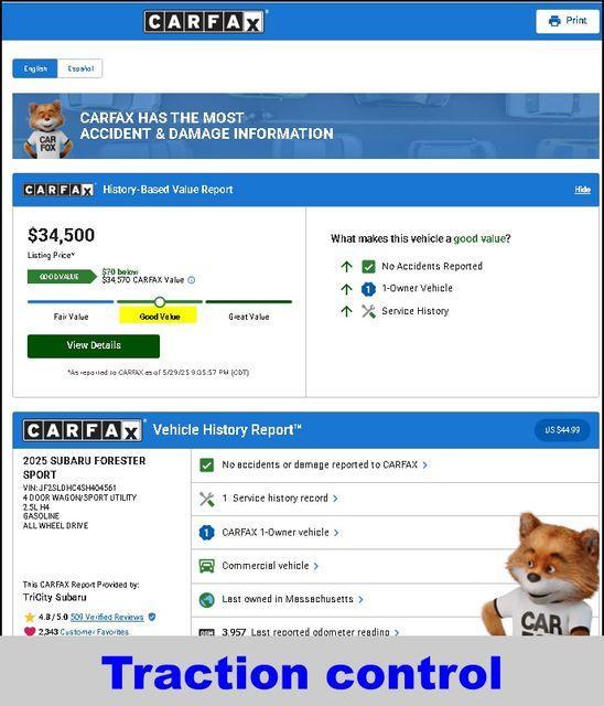 used 2025 Subaru Forester car, priced at $34,000