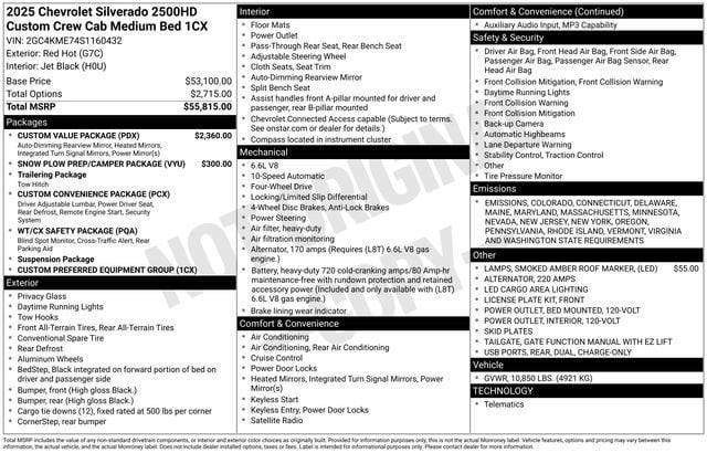 new 2025 Chevrolet Silverado 2500 car, priced at $56,310