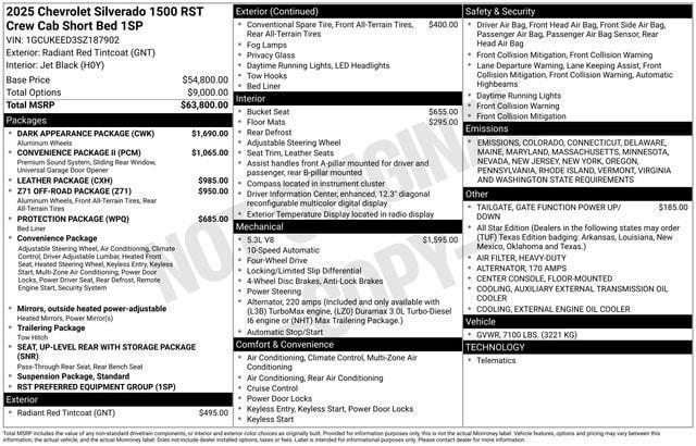 new 2025 Chevrolet Silverado 1500 car, priced at $59,895