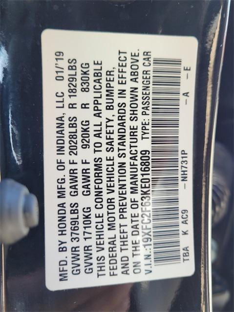 used 2019 Honda Civic car, priced at $15,151