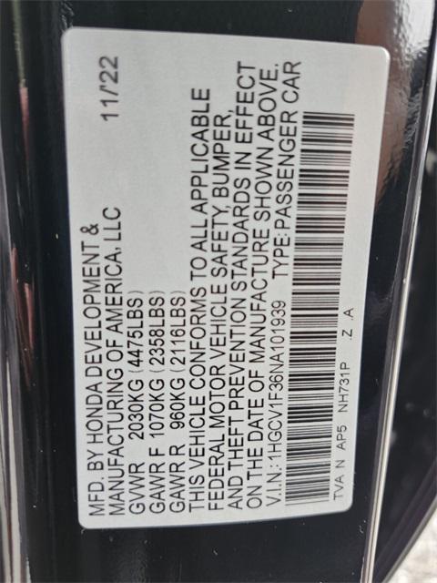 used 2022 Honda Accord car, priced at $25,957