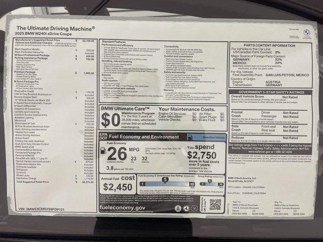 new 2025 BMW M240 car, priced at $58,270