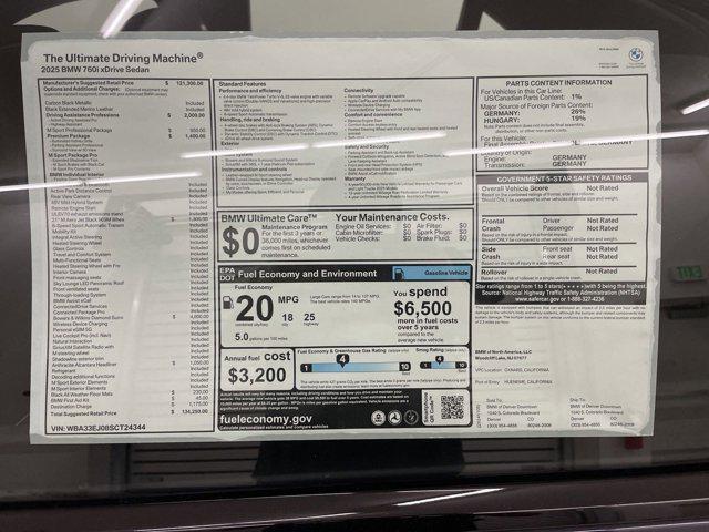 used 2025 BMW 760 car, priced at $124,853