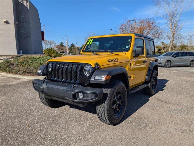 used 2021 Jeep Wrangler car, priced at $28,000