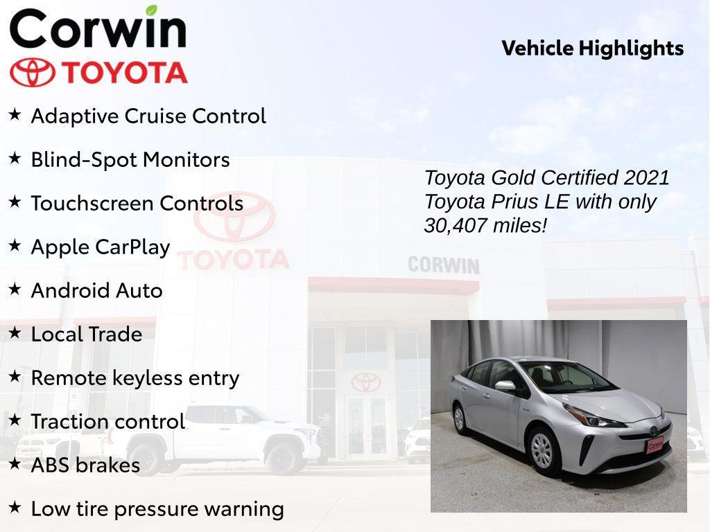 used 2021 Toyota Prius car, priced at $23,345
