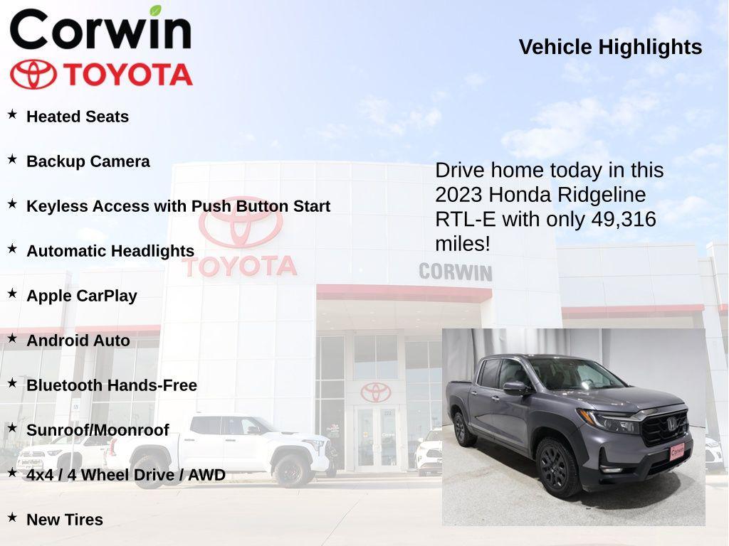 used 2023 Honda Ridgeline car, priced at $31,975