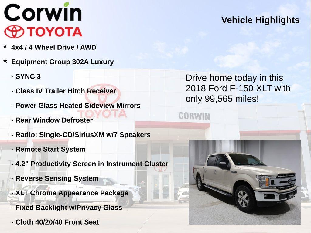 used 2018 Ford F-150 car, priced at $22,452