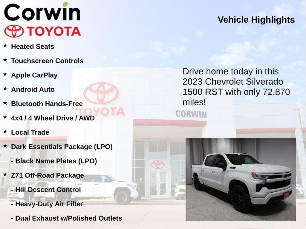 used 2023 Chevrolet Silverado 1500 car, priced at $37,500