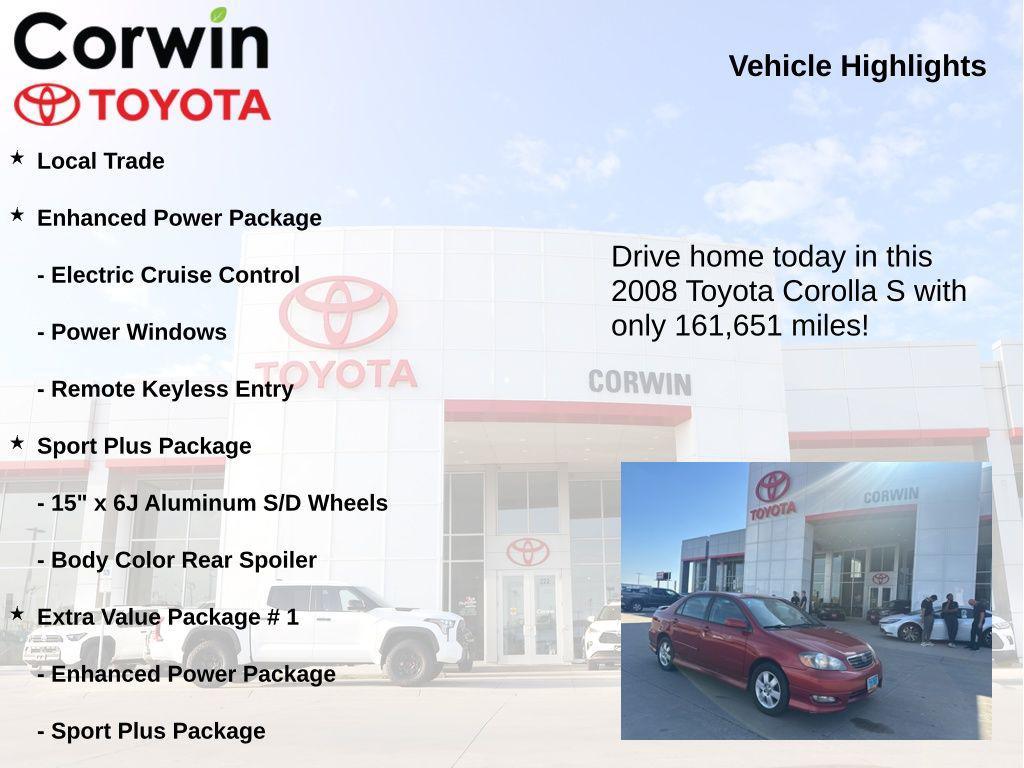 used 2008 Toyota Corolla car, priced at $4,400