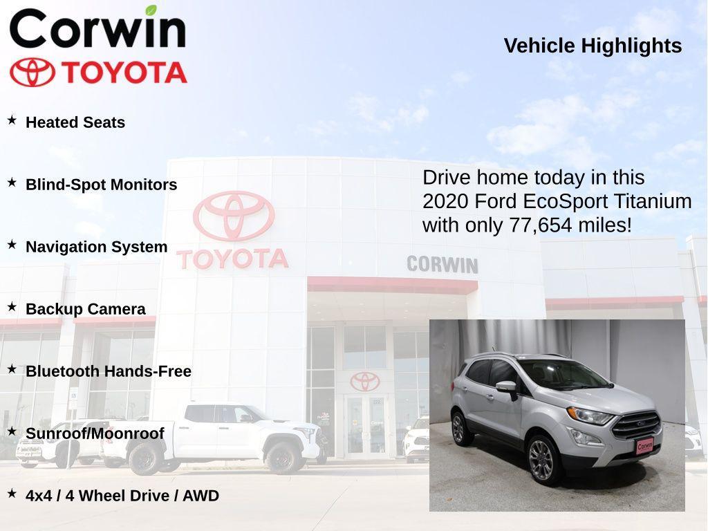 used 2020 Ford EcoSport car, priced at $13,955