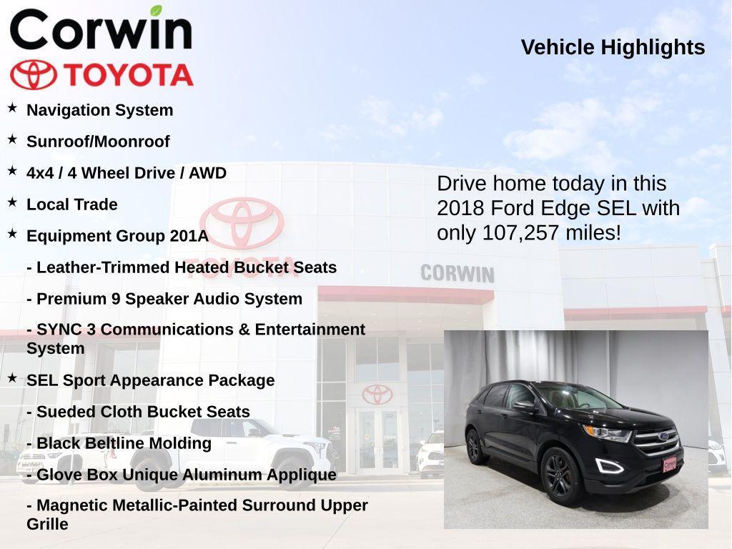 used 2018 Ford Edge car, priced at $13,500