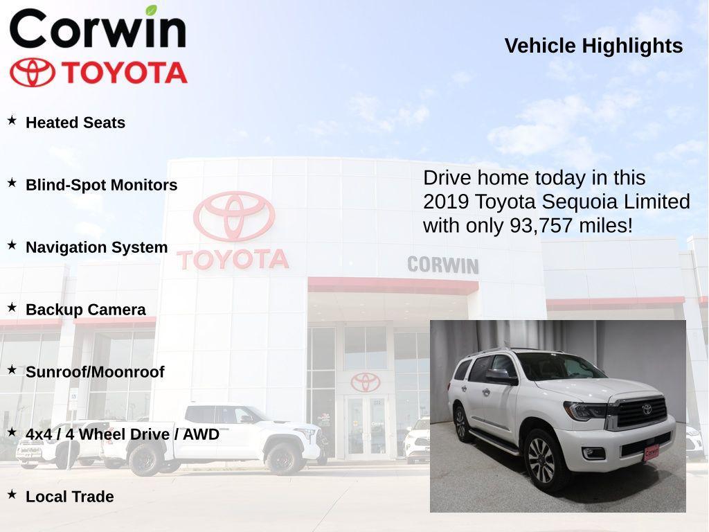 used 2019 Toyota Sequoia car, priced at $37,200