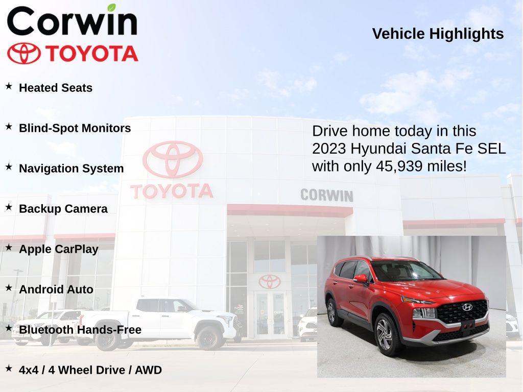 used 2023 Hyundai Santa Fe car, priced at $22,695