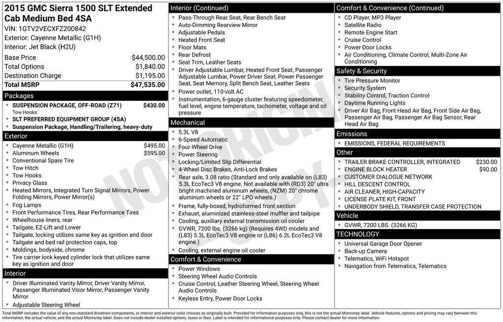 used 2015 GMC Sierra 1500 car, priced at $12,900