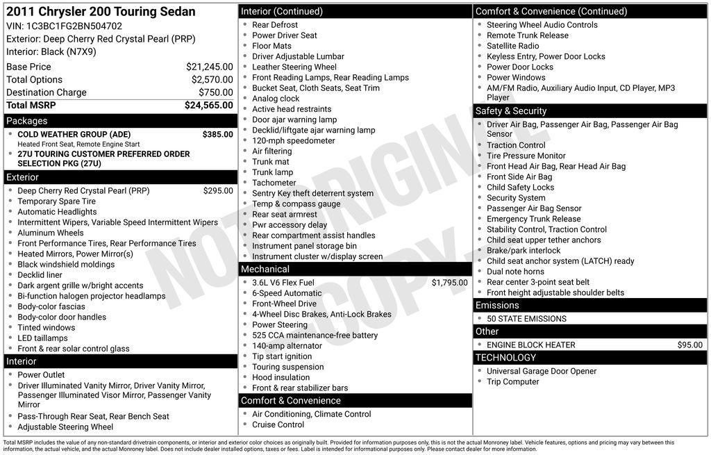 used 2011 Chrysler 200 car