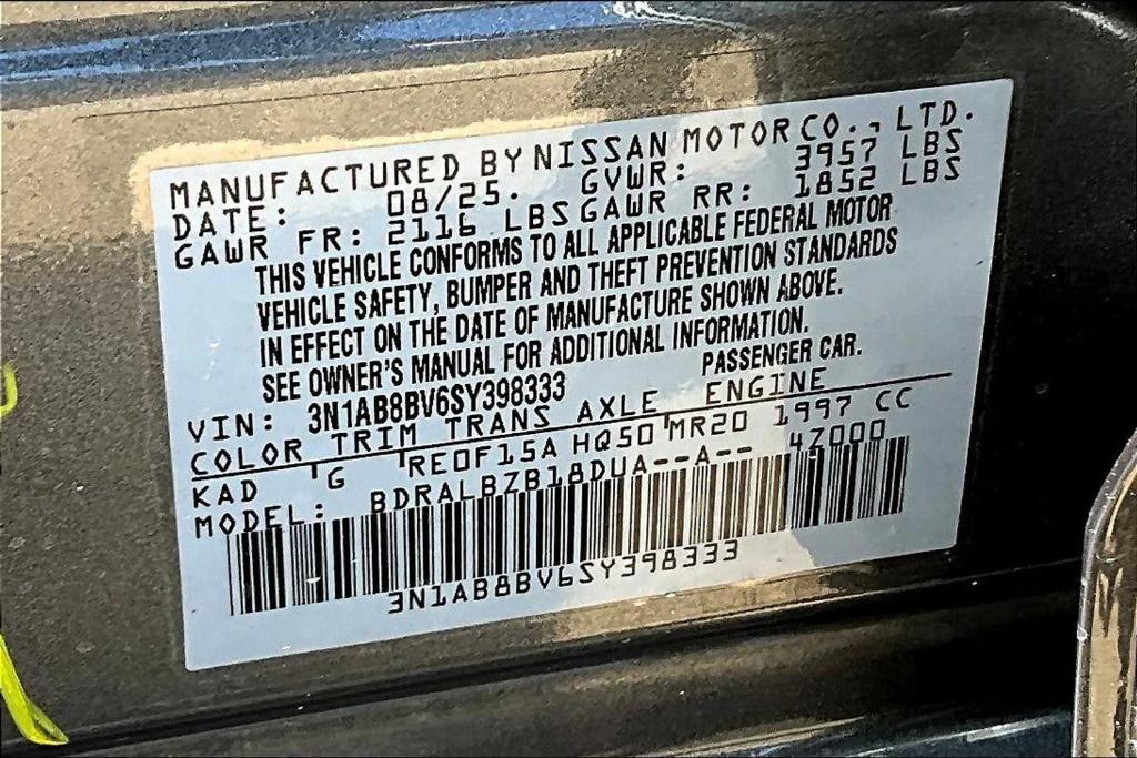 new 2025 Nissan Sentra car, priced at $21,640