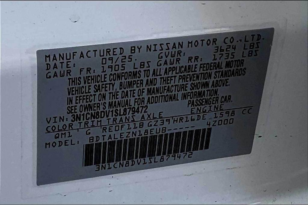 new 2025 Nissan Versa car, priced at $16,890