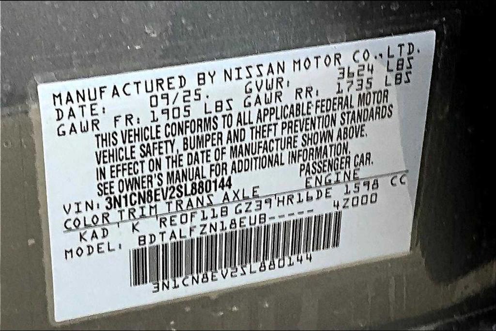 new 2025 Nissan Versa car, priced at $18,275