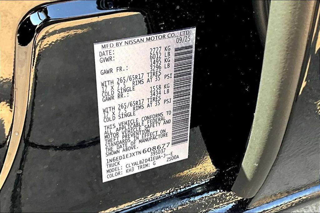 new 2026 Nissan Frontier car, priced at $37,615