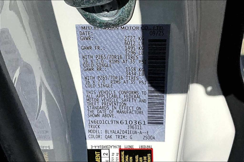 new 2026 Nissan Frontier car, priced at $32,340