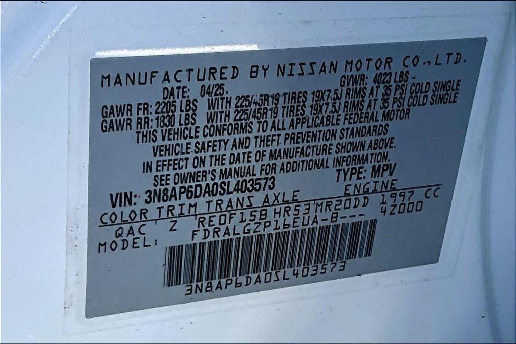 new 2025 Nissan Kicks car, priced at $24,758