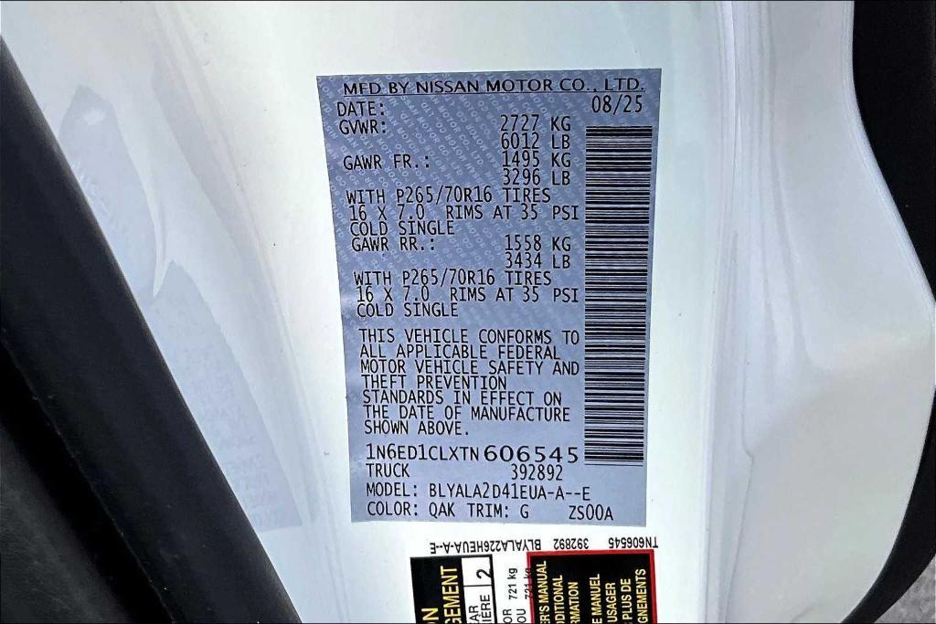 new 2026 Nissan Frontier car, priced at $32,340