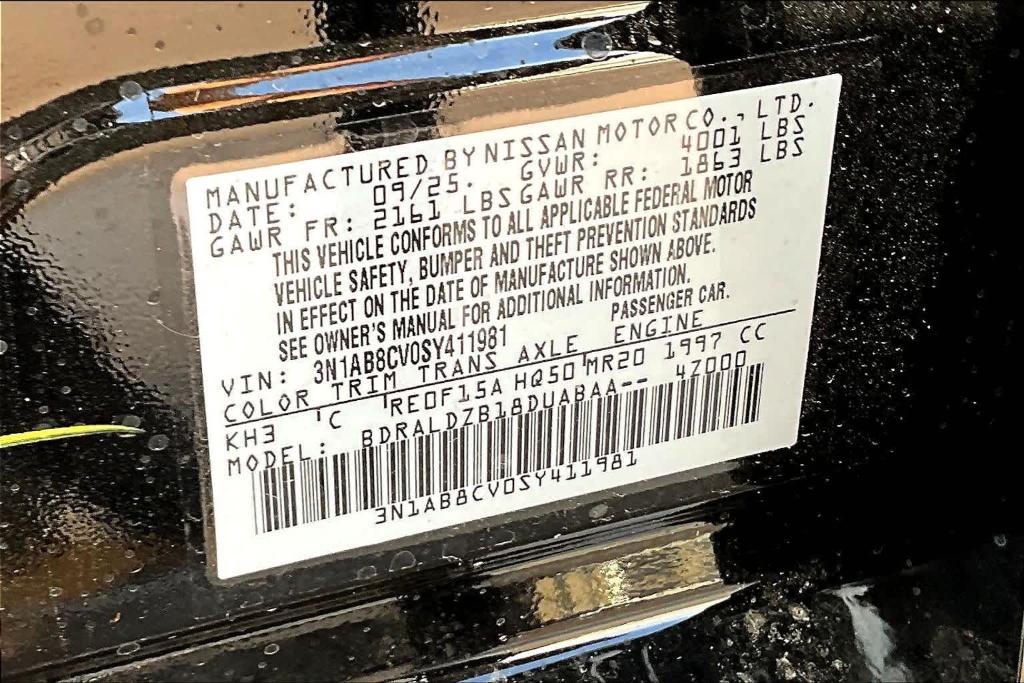 new 2025 Nissan Sentra car, priced at $24,985