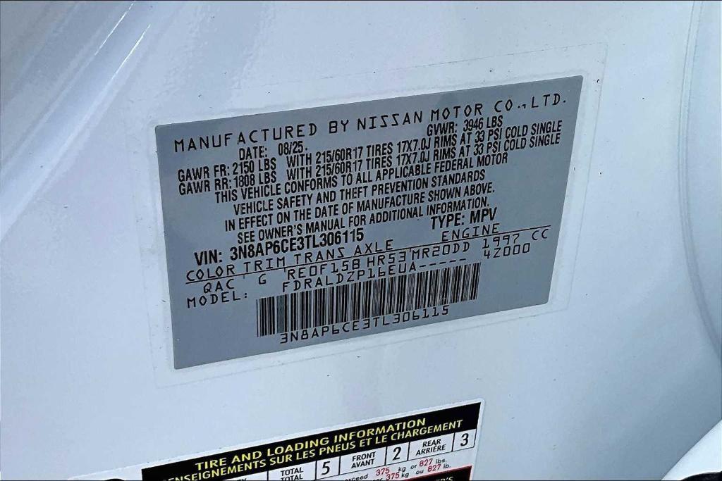 new 2026 Nissan Kicks car, priced at $27,460