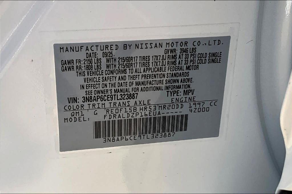 new 2026 Nissan Kicks car, priced at $25,195