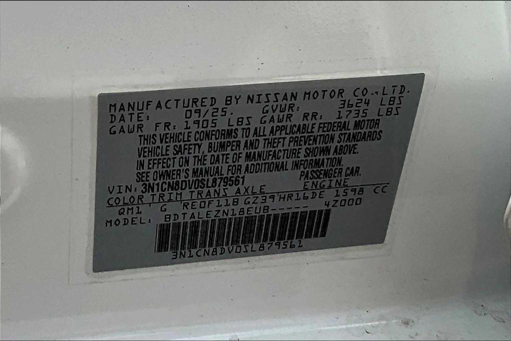 new 2025 Nissan Versa car, priced at $16,890