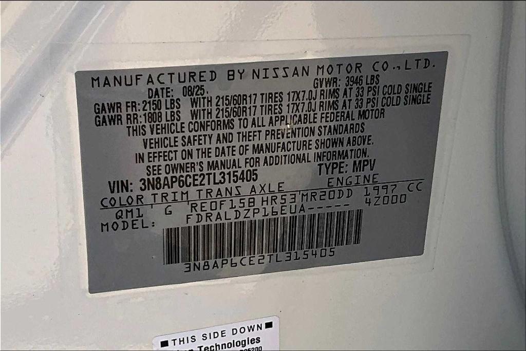 new 2026 Nissan Kicks car, priced at $26,195