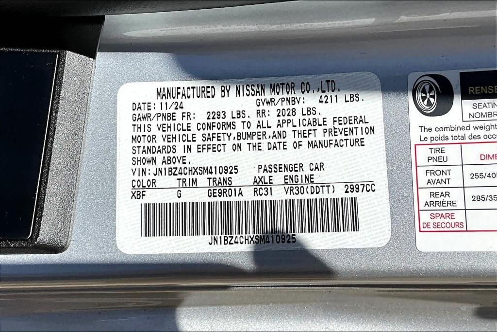 new 2025 Nissan Z car, priced at $69,015