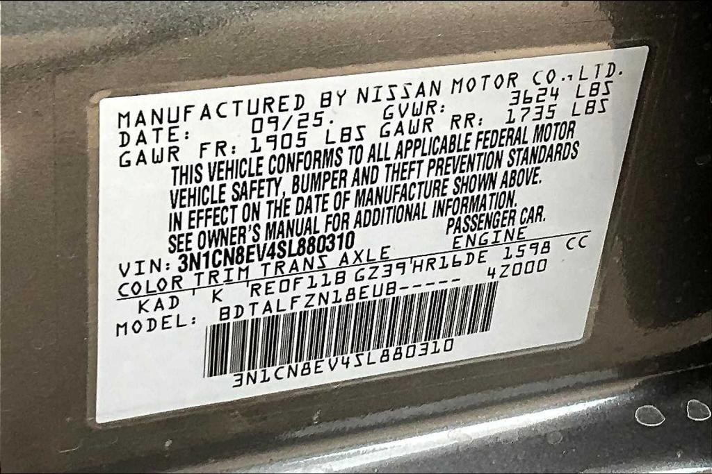 new 2025 Nissan Versa car, priced at $18,275