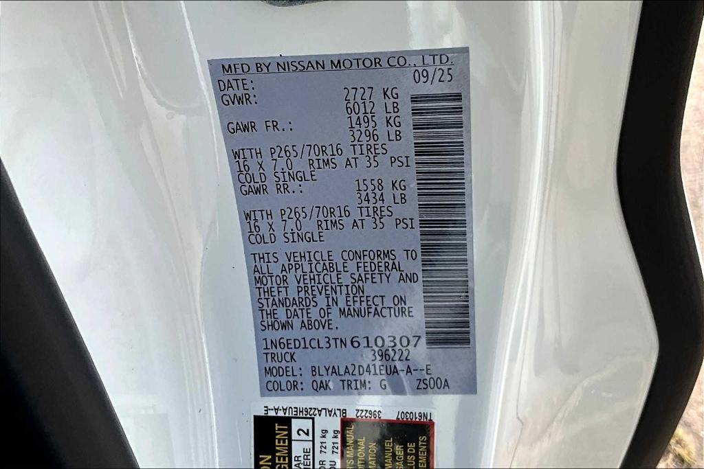 new 2026 Nissan Frontier car, priced at $32,340