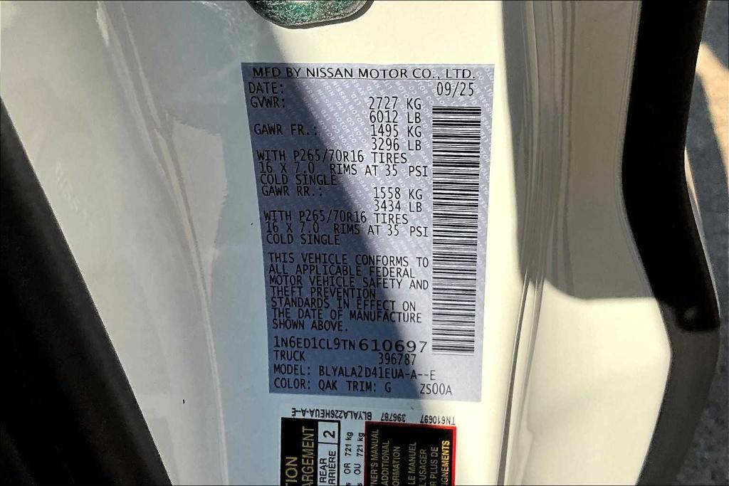 new 2026 Nissan Frontier car, priced at $32,340