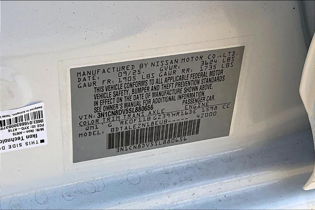 new 2025 Nissan Versa car, priced at $16,890