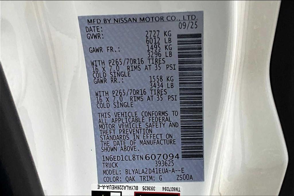 new 2026 Nissan Frontier car, priced at $32,340