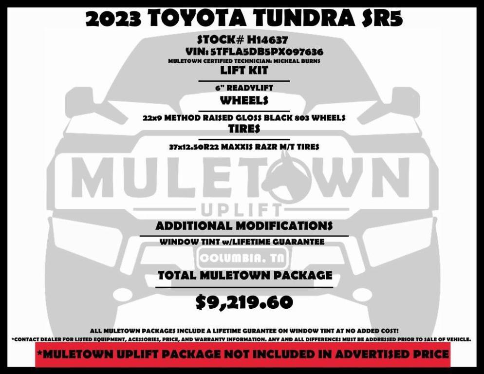 used 2023 Toyota Tundra car, priced at $42,445