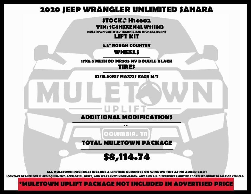 used 2020 Jeep Wrangler Unlimited car, priced at $34,271