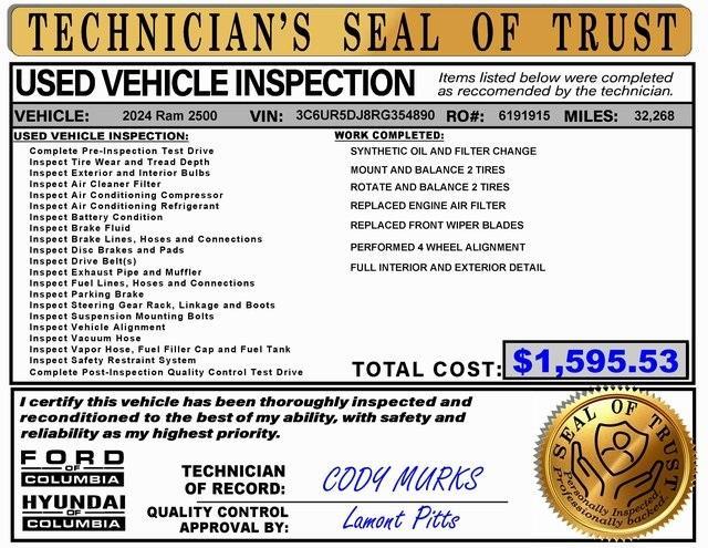 used 2024 Ram 2500 car, priced at $41,749