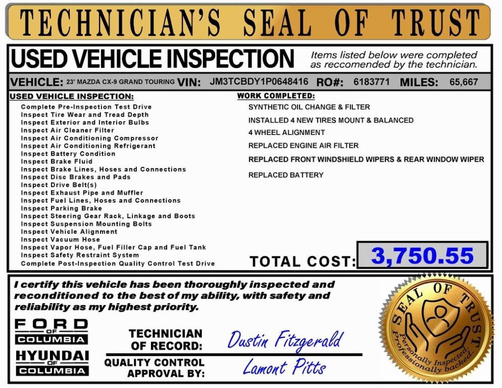 used 2023 Mazda CX-9 car, priced at $28,941