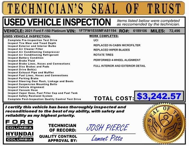 used 2021 Ford F-150 car, priced at $46,752