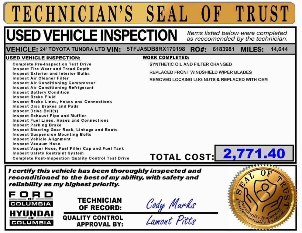 used 2024 Toyota Tundra car, priced at $53,560