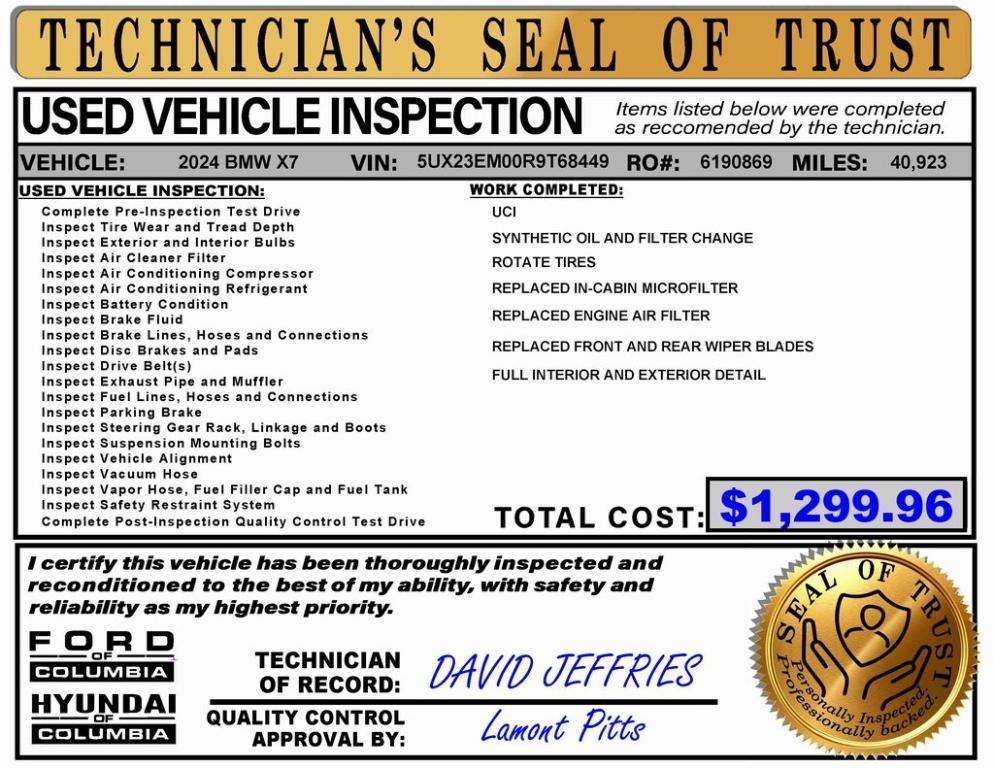 used 2024 BMW X7 car, priced at $56,776